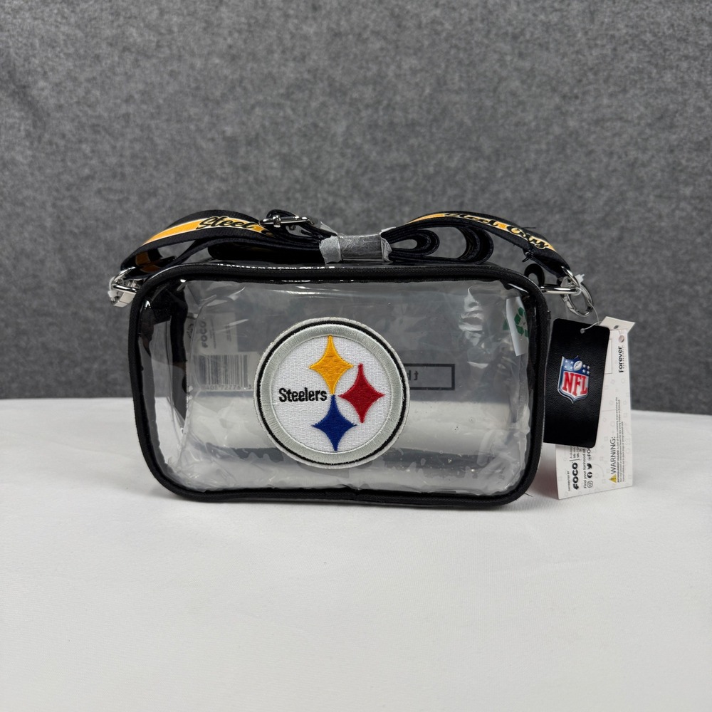 Pittsburgh Steelers FOCO Clear Crossbody Bag Stadium Approved NFL Steel City